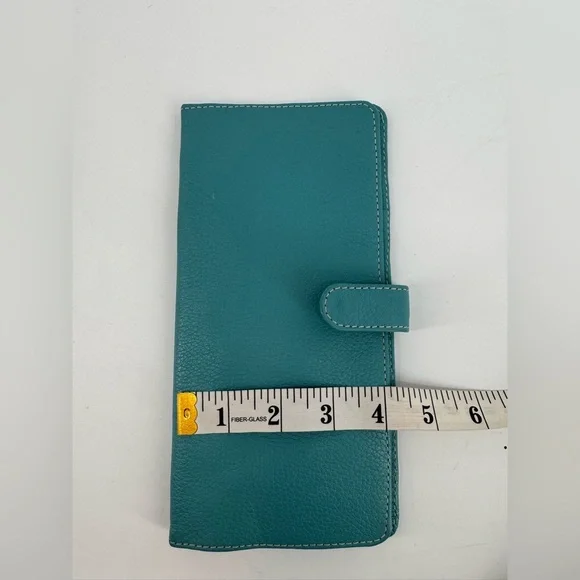 Travel Passport Holder Wallet Holder Blue Genuine Leather Card Cover - Picture 6 of 6